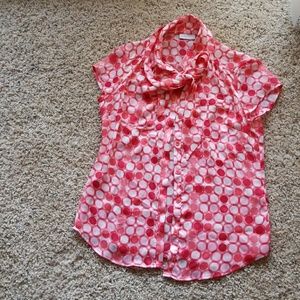 NY&CO polka dot dress shirt